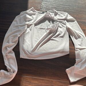 Rue21 White Long Sleeve Crop Top